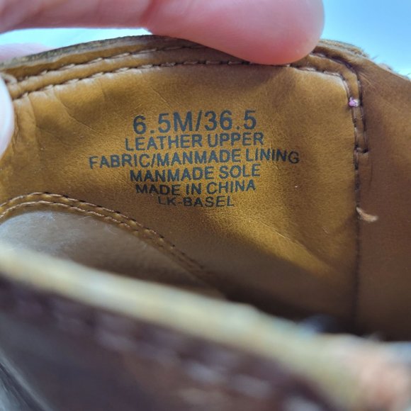 Lucky Brand Booties Womens 6.5 Suede Leather Ankle Boots Brown Distressed - Picture 11 of 11